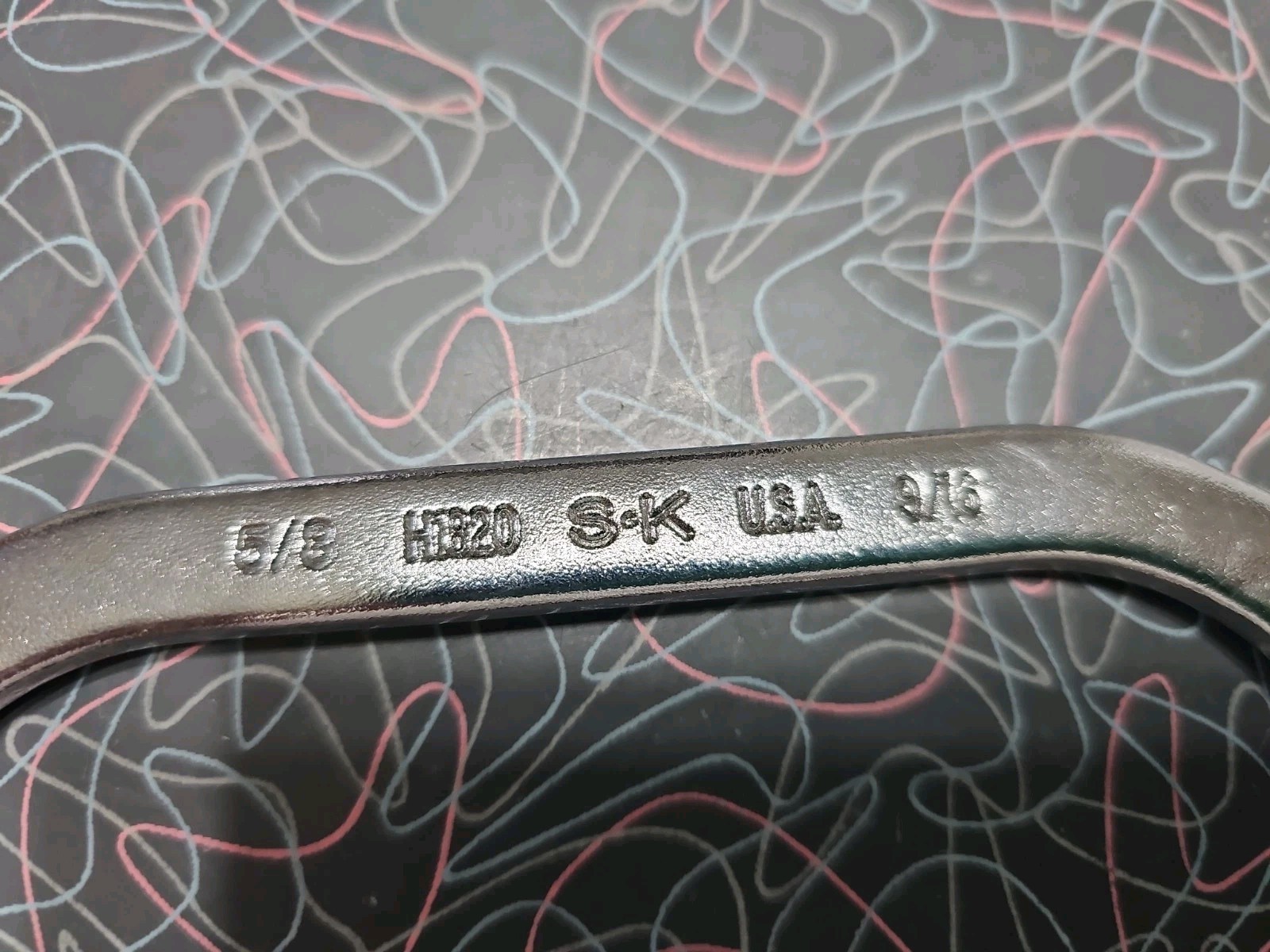 S-K Tools Starter, Manifold, Aircraft Half Moon Wrench, 5/8 x 9/16 USA 12 point
