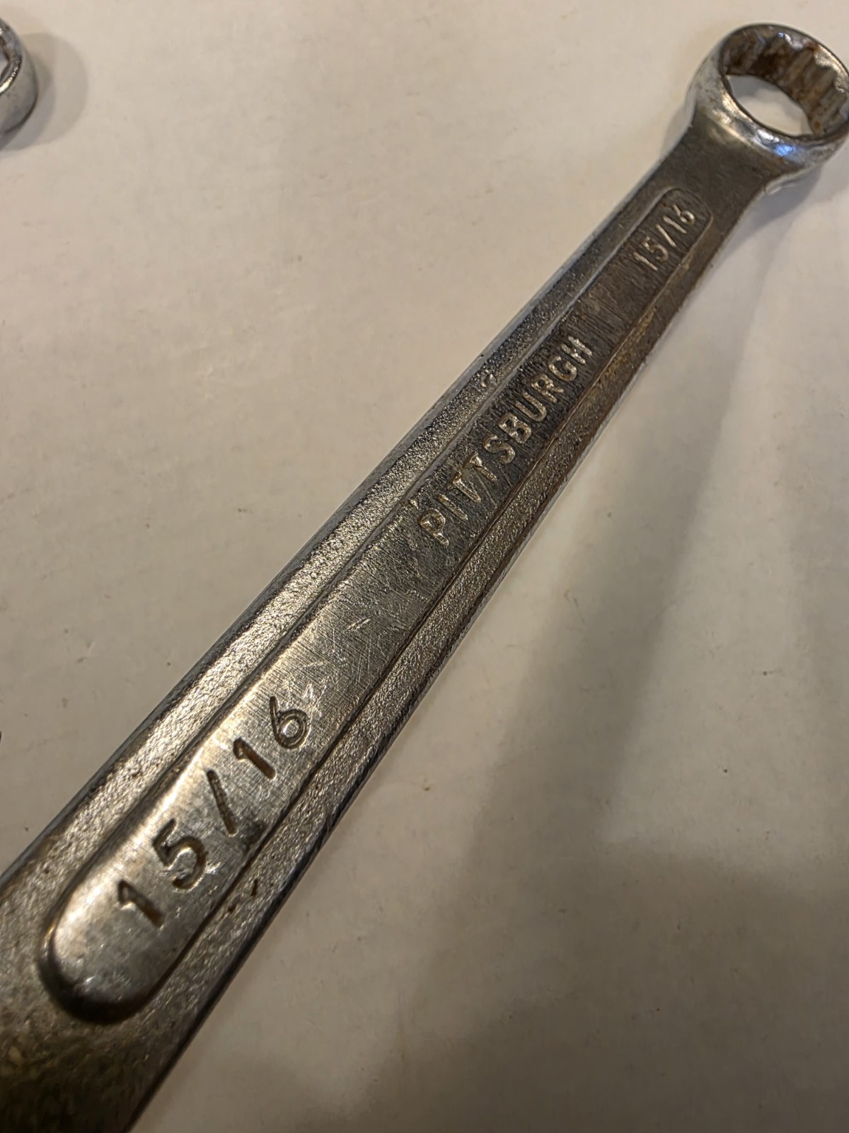 Pittsburgh Combination Wrench Set 14 Peice Raised Panel 12 Point 15 Degree