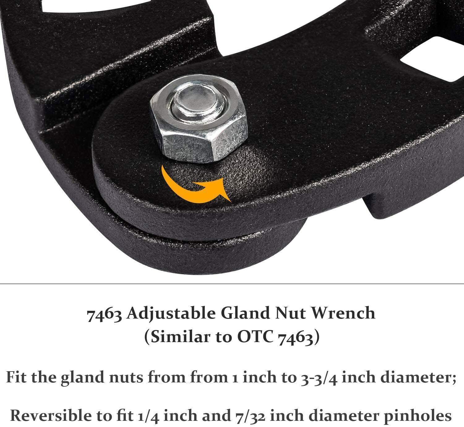 7463 Small Adjustable Gland Nut Wrench Universal for Hydraulic Cylinders Loaders