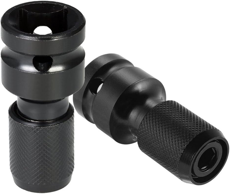 Quick Release 1/2-Inch to 1/4-Inch Hex Socket Adapter – Durable Metal Converter