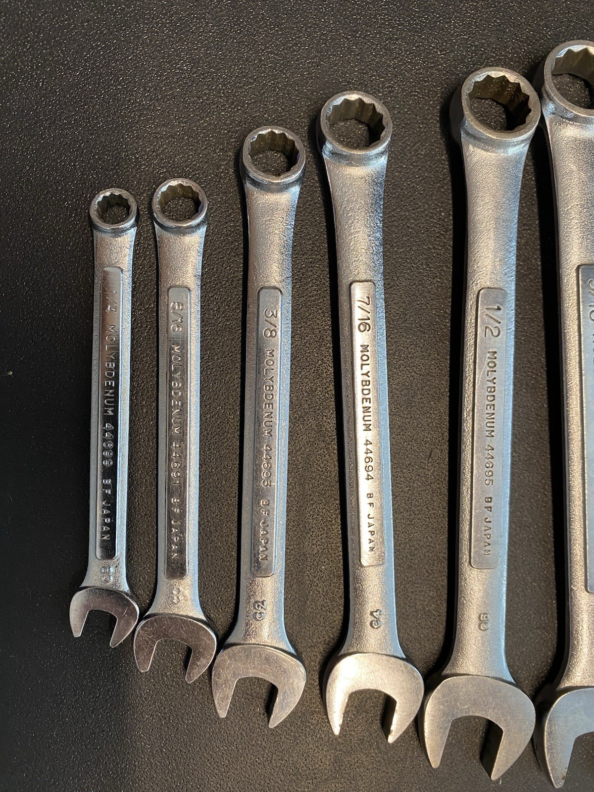 Craftsman Combo Wrench SAE Set Chrome Molybdenum BF Japan 1/4” to 1″ READ