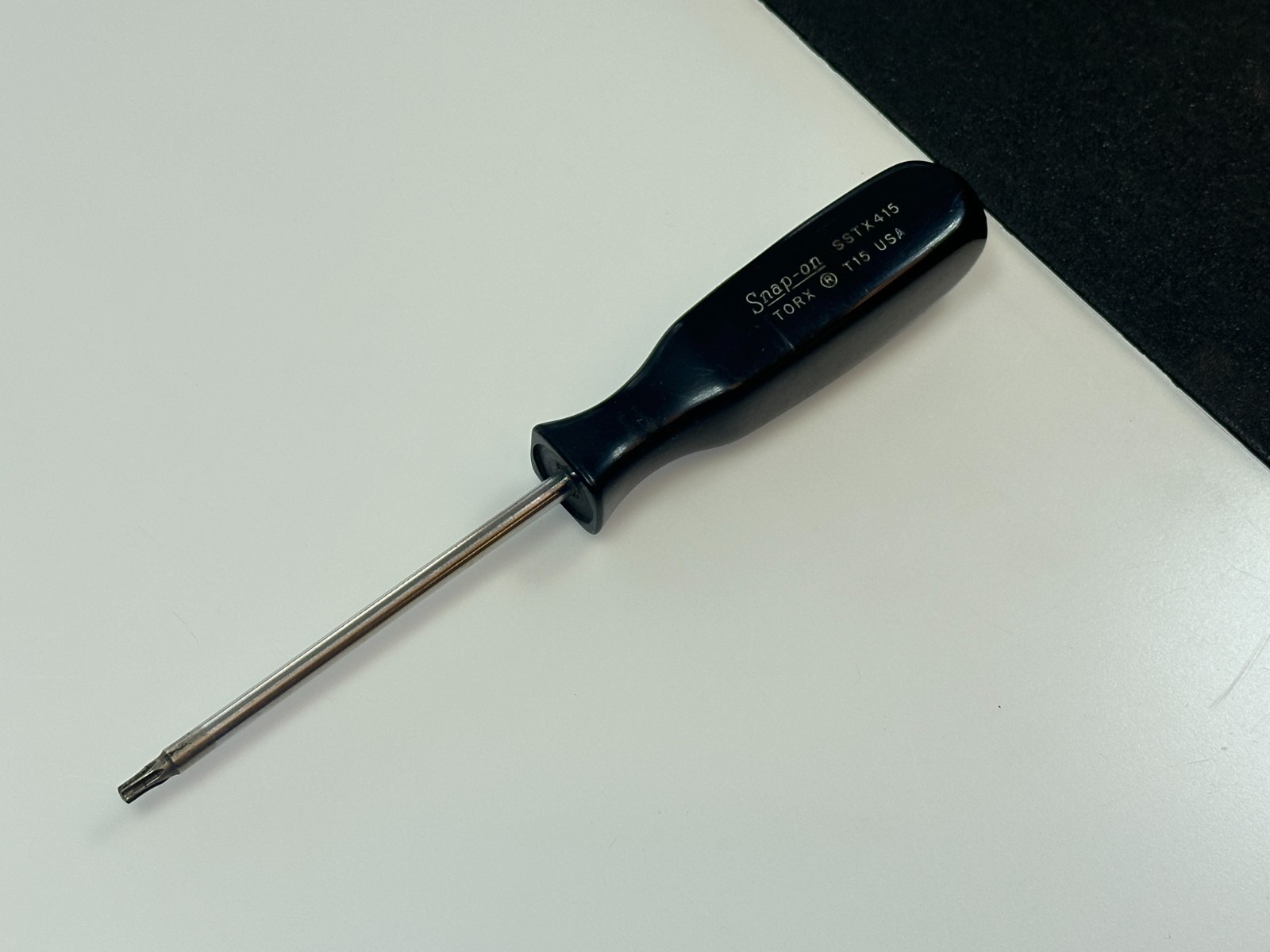 🇺🇸 Snap-on Tools USA SSTX415 T15 Torx Screwdriver, Classic Black Hard Handle