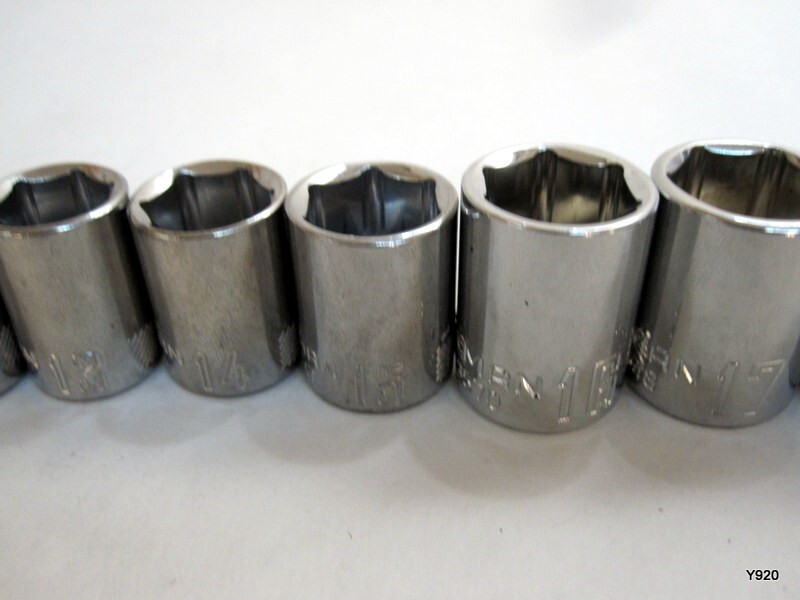 Craftsman set of 16pcs 6 point 6-10, 12-22mm MISSING 11mm