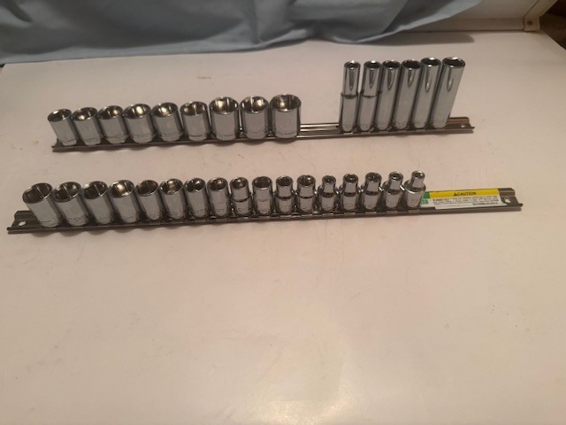 NEW Craftsman 3/8″ DRIVE 32 PC METRIC & SAE 6 POINT DEEP & STD SOCKET SET + RAIL