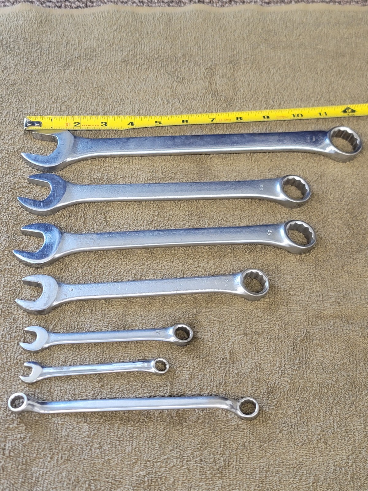ProAmerica Sae Combination Wrench Set 15/16 13/16 11/16 7/16 3/8 11/32″ USA