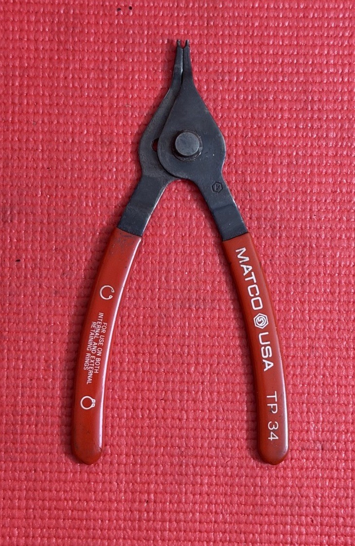 MATCO TOOLS TP-34 RETAINING SNAP RING PLIERS, 7.5″ LONG MADE IN USA