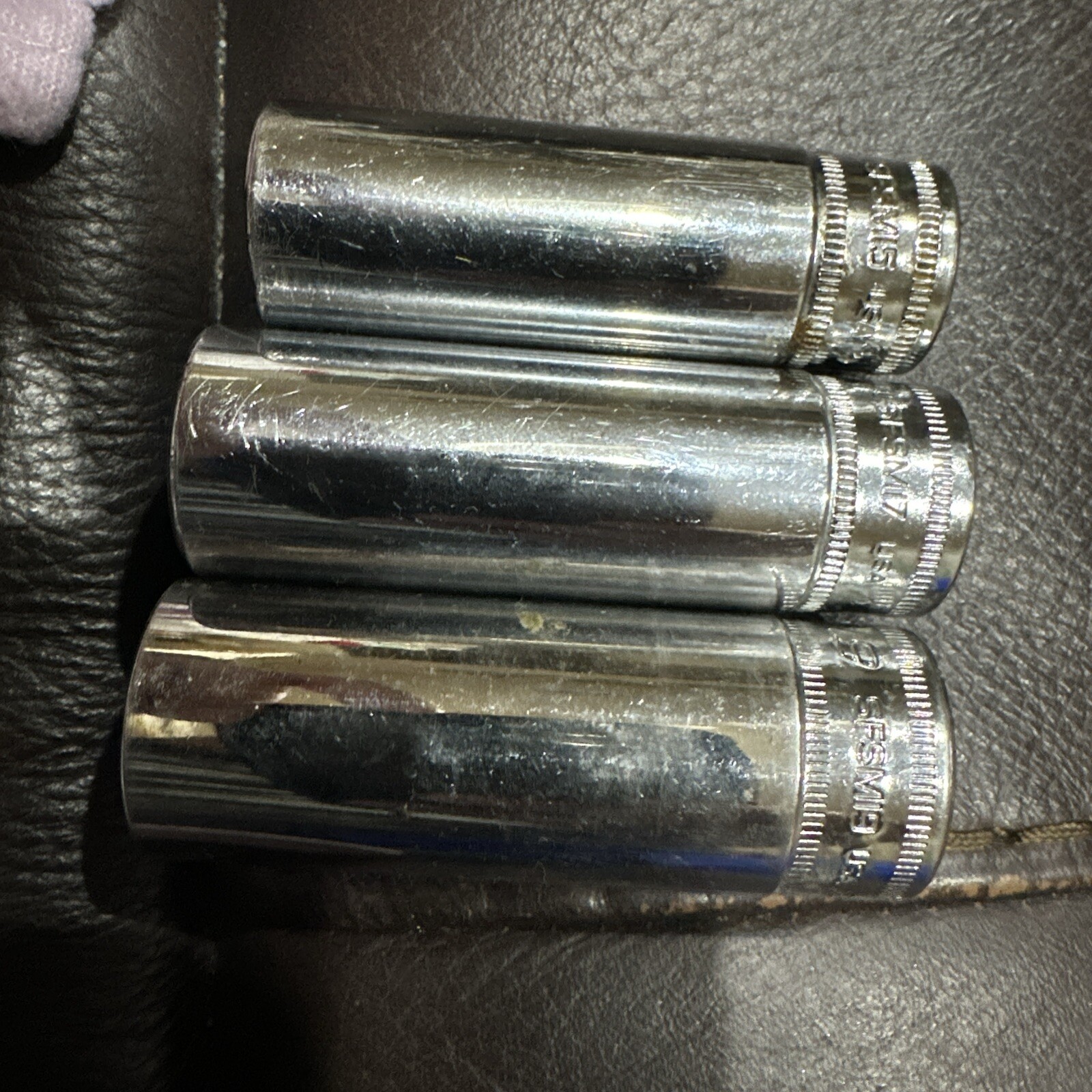 Snap-on SFSM19 SFSM17 SFSM15 Drive 19mm 17mm 15mm 6 Point Deep Socket Lot of 3