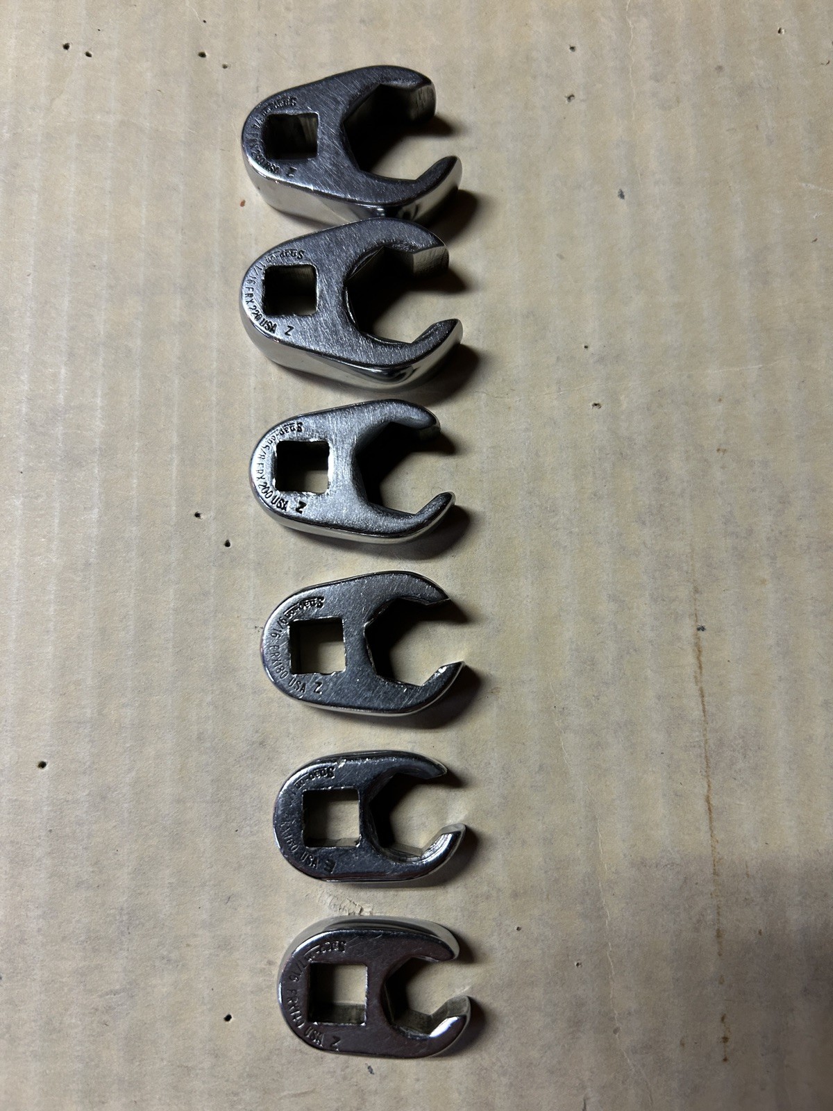 Snap On 6 pc 3/8″ Drive Flare Nut Crowfoot Set 7/16″ – 3/4″