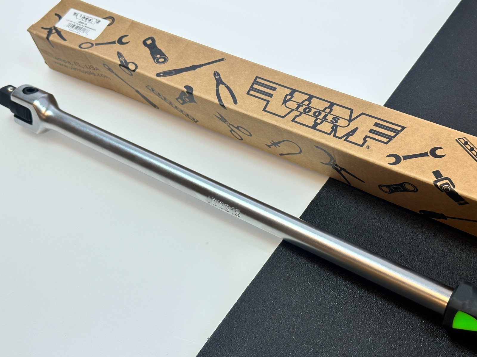 NEW VIM PRO 1/2″ Drive 18″ Indexing Breaker Bar w/ ERGO Soft Grip Handle, IBB818