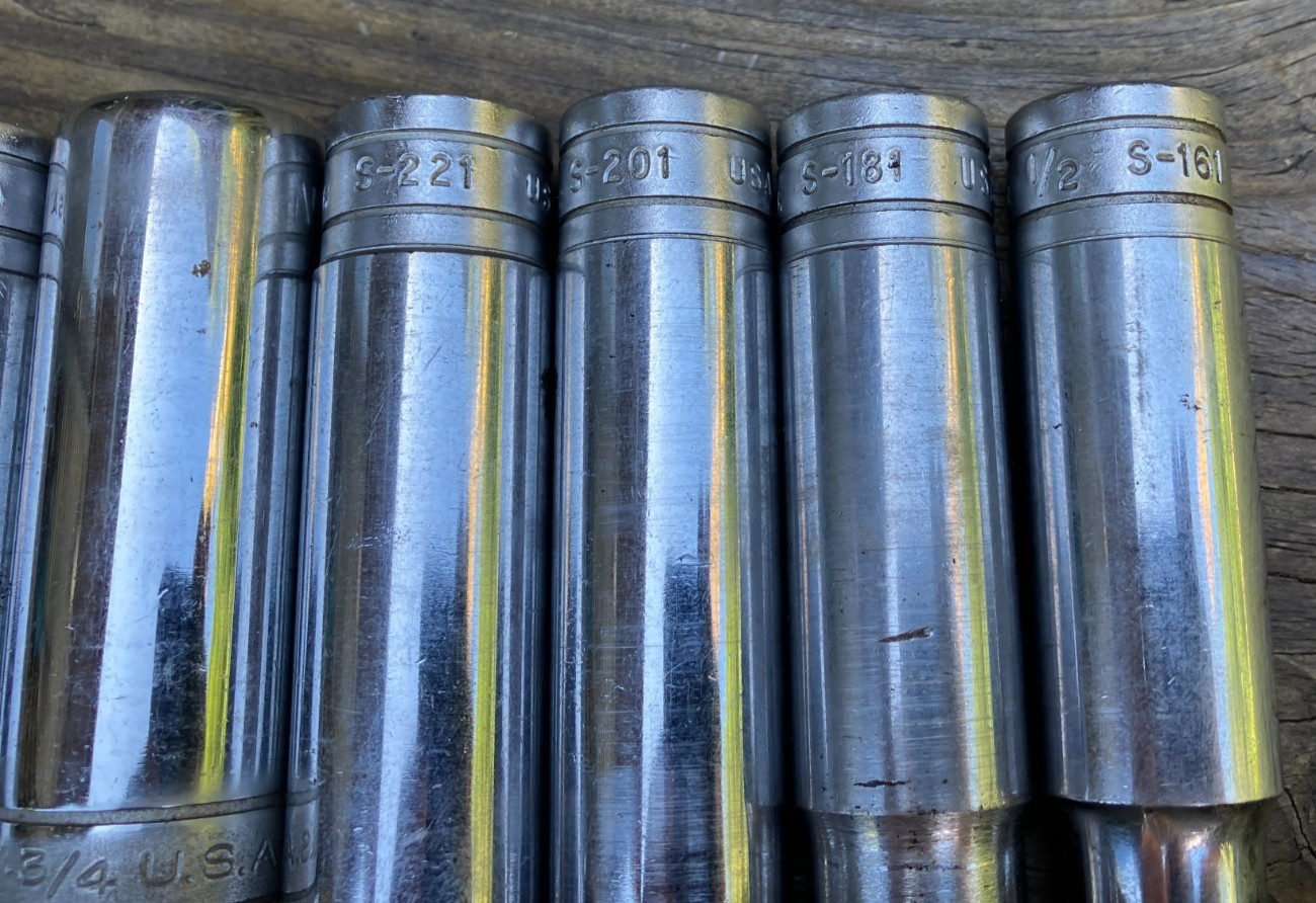 SNAP-ON 14 pc 1/2″ Drive 12-Point SAE Deep Socket Set 1/2- 1-3/8″