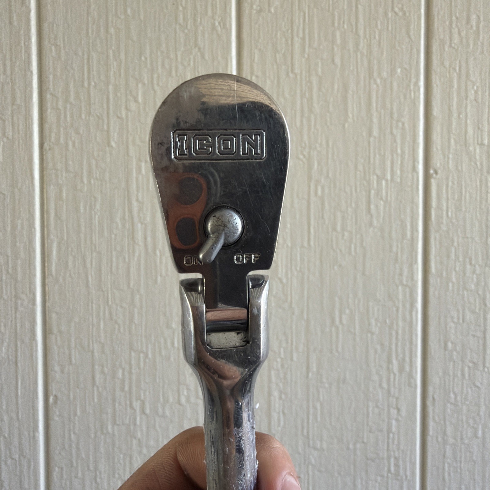ICON 3/8 in. Drive Professional Long-Reach Flex-Head Ratchet with Comfort Grip
