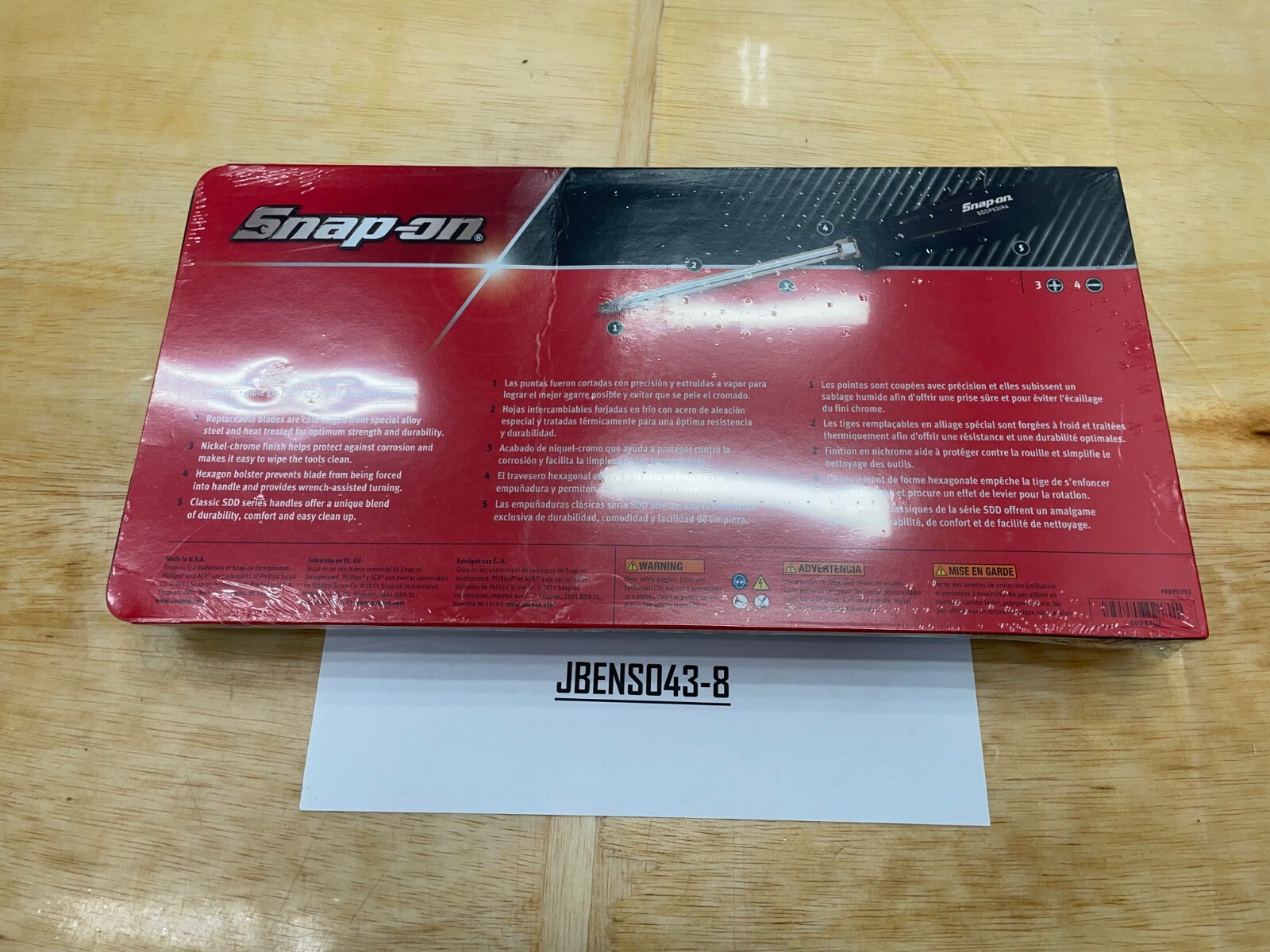 Snap-on Tools USA NEW 7pc BLACK Hard Grip Combination Screwdriver Set SDDX70A