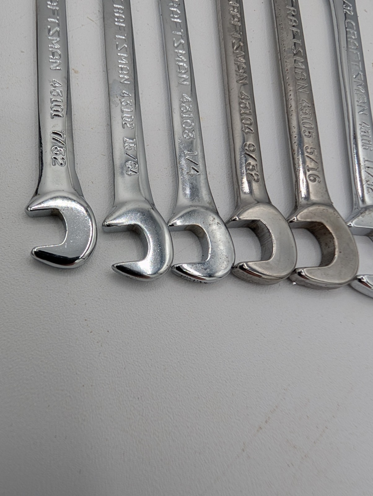 Craftsman 8 Piece Open End Ignition Wrench Set 4306 SAE 7/32 – 7/16 USA Super