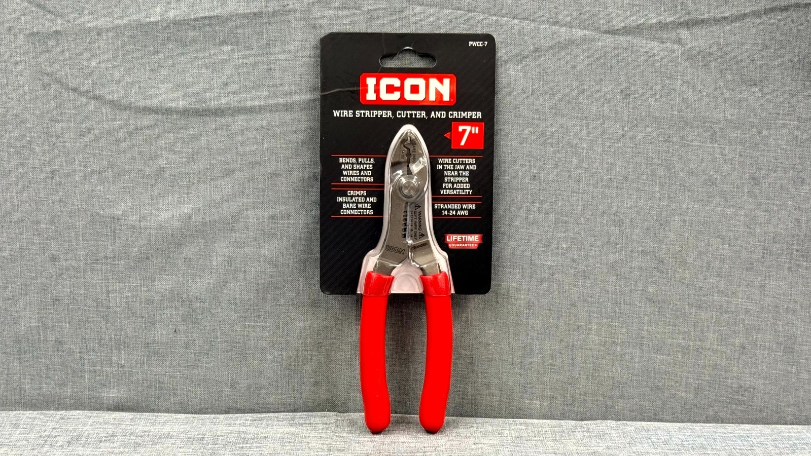 ICON 70592 7″ Inch Wire Stripper Cutter Crimper Pliers Brand NEW PWCC-7