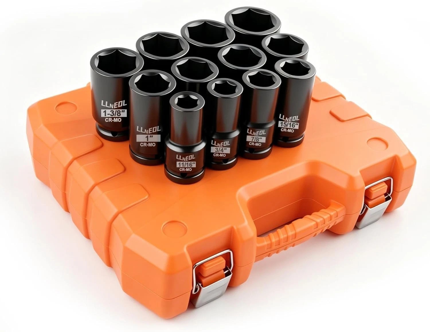 Complete 3/4″ Drive Impact Socket Set: 12-Pcs for Heavy Equipment Maintenance