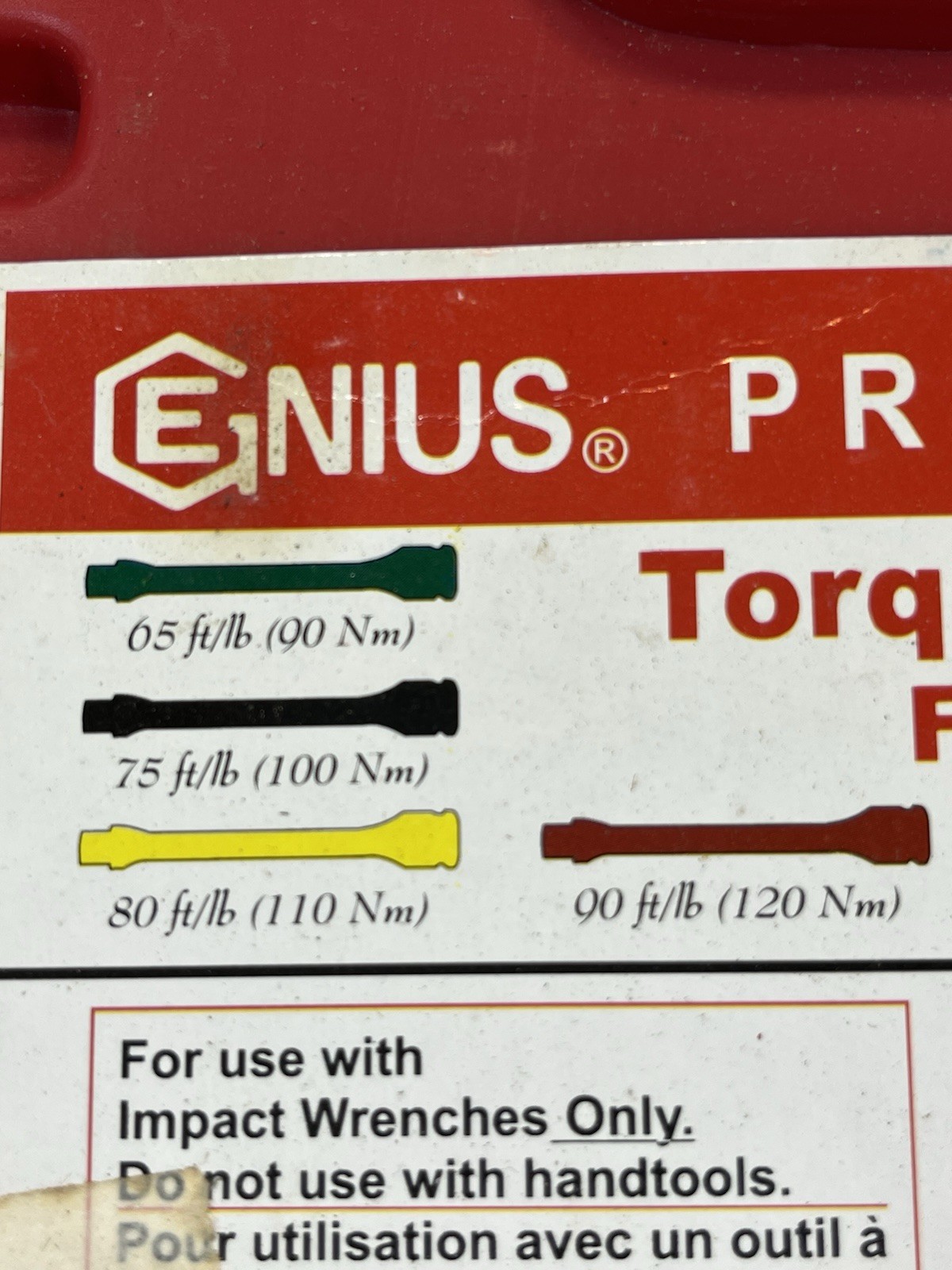 Genius Torque Extension Bars In Case Complete Set of 10 Pre-owned Excellent Cond