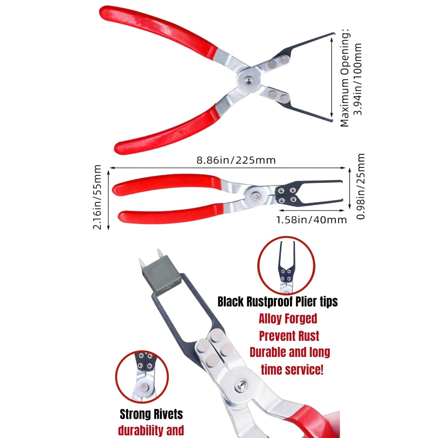 4Pack Automotive Relay & Fuse Puller Pliers Set Professional Car Electrical …