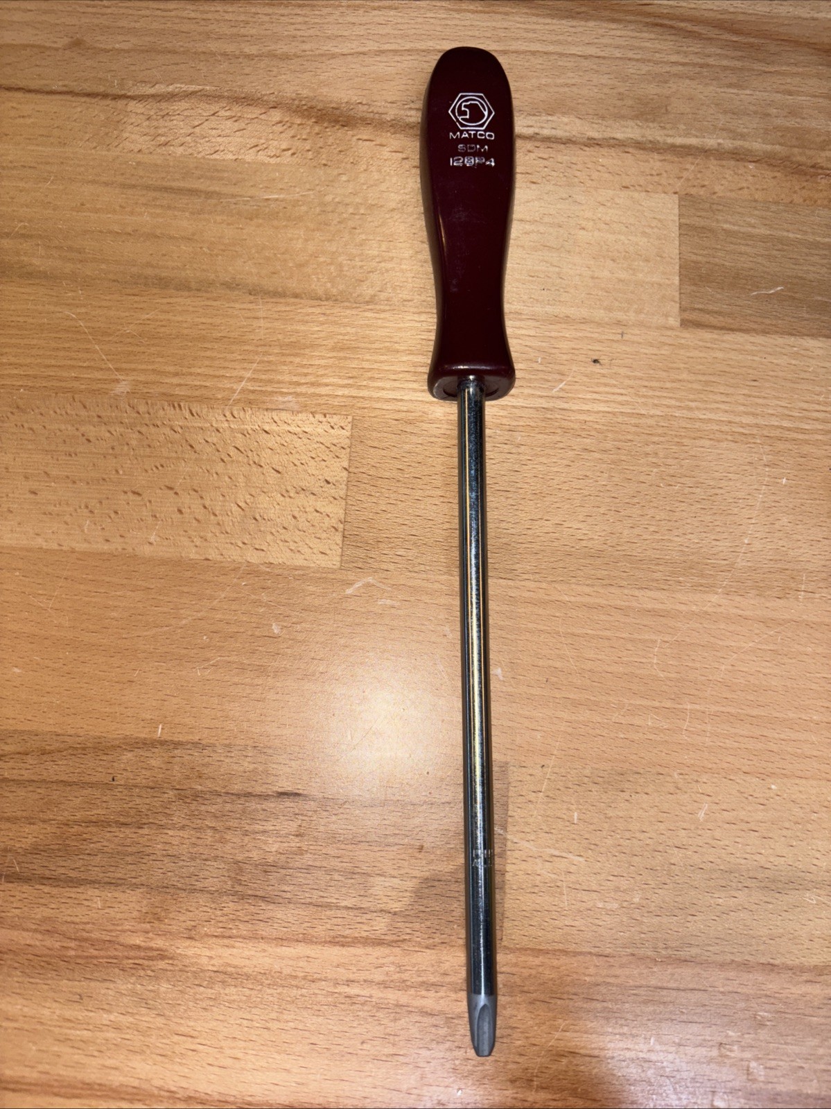 Matco Tools SDM128P4 Phillips Screwdriver Maroon Hard Handle USA Made Hand Tool