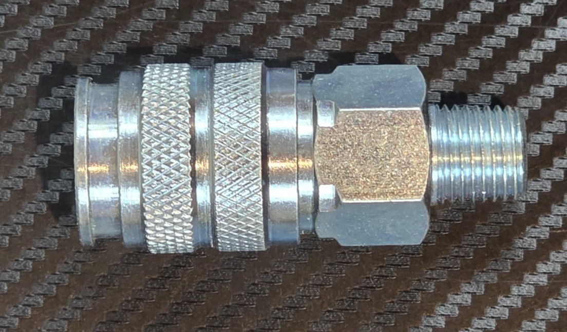 Interstate Pneumatics CG441 1/4 Inch Universal Steel Coupler x 1/4 Inch Male NPT