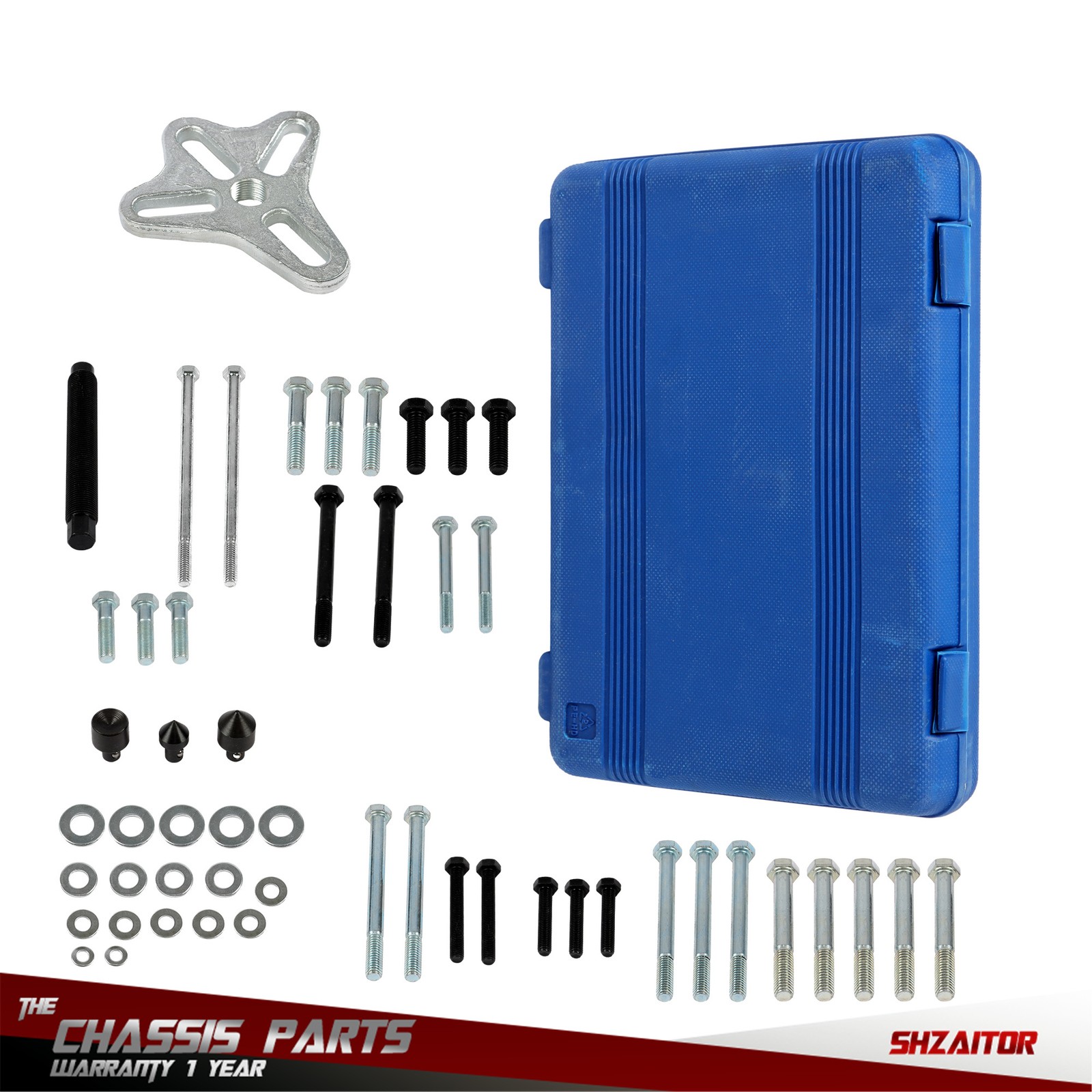 46Pcs Harmonic Balancer Puller Set Steering Wheel Gear Puller Crank Shaft Pulley