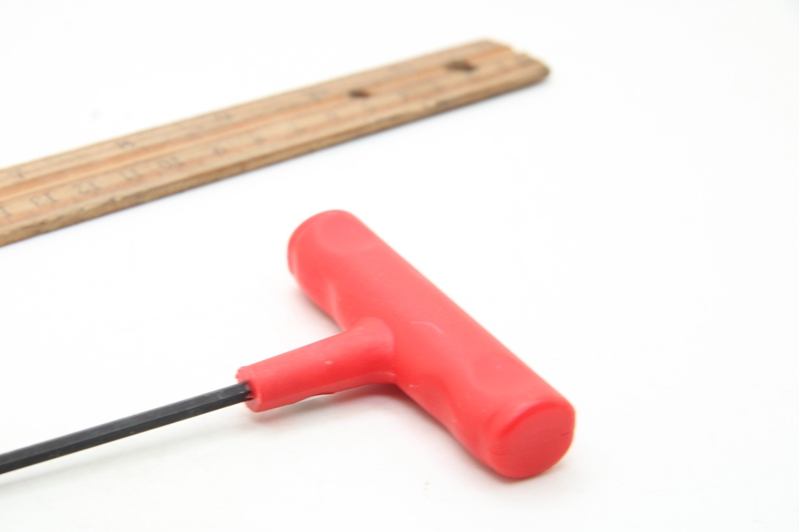 Allen 1/8″ SAE Hex T-Handle Wrench Red Plastic Handle USA