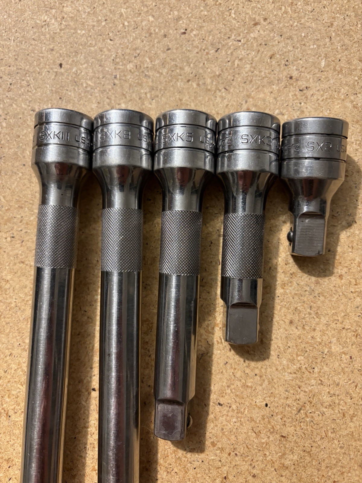 305ASX Snap-On Drive Knurled Chrome Socket Extension Set 5pc, 1/2″