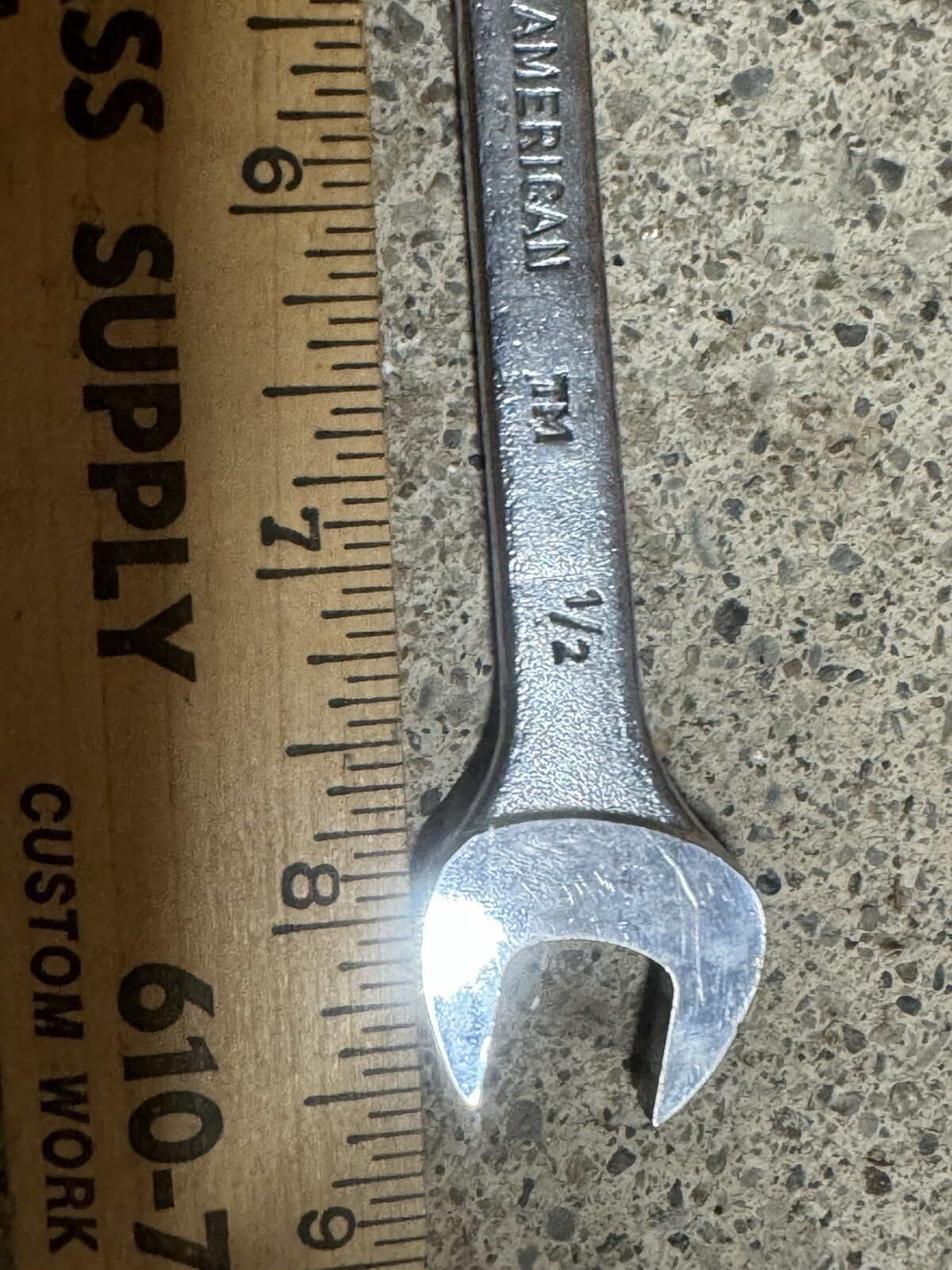 Peerless Wrench 7/16 1/2 Open End W. Germany Continental American 0e102