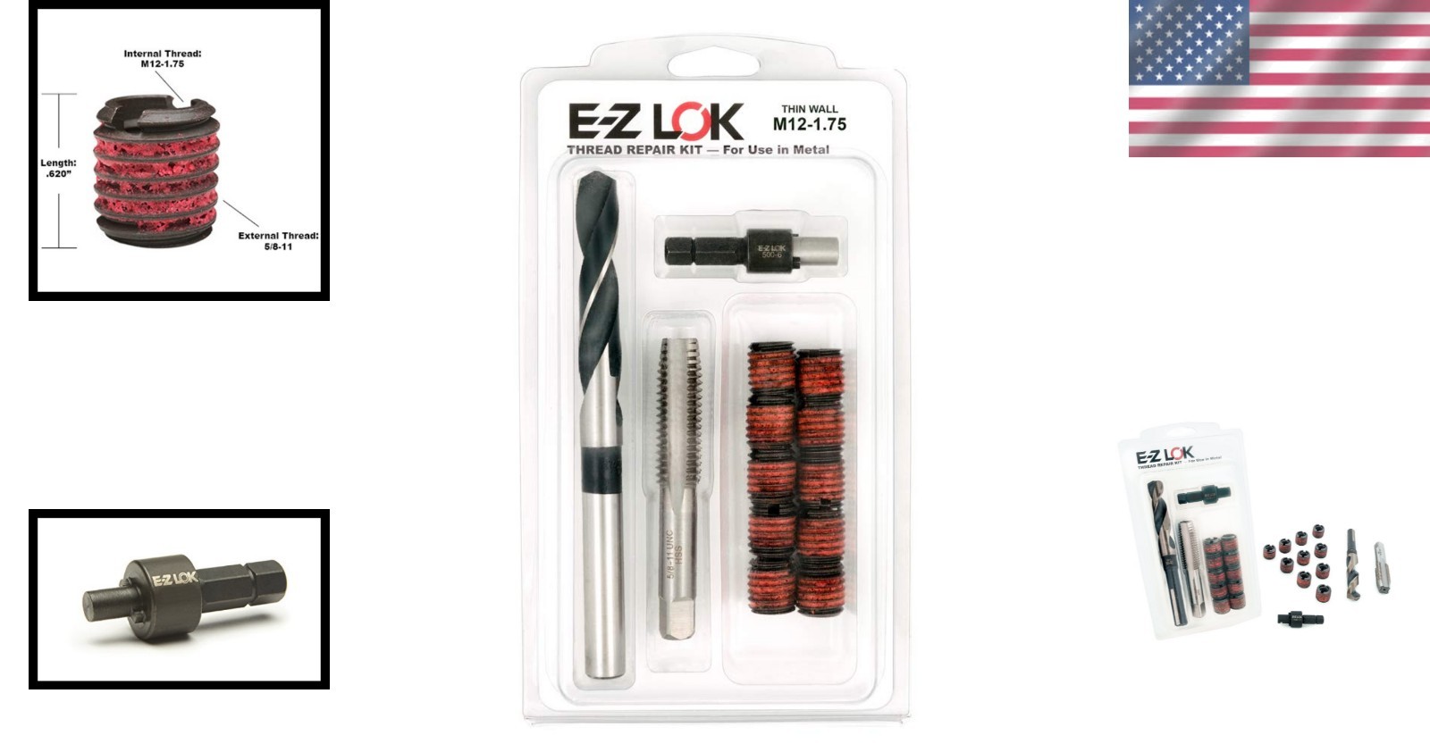 EZ-310-M12 Thread Repair Kit with Installation Tools