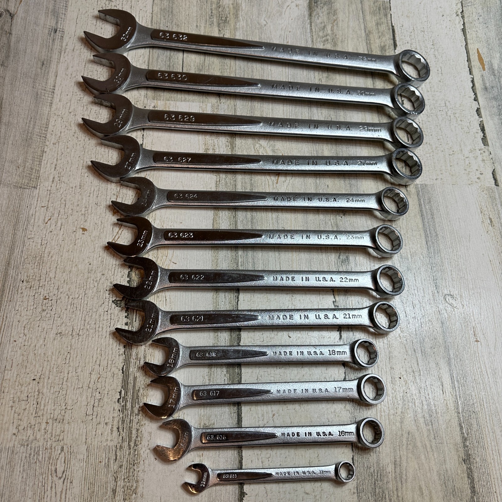 EASCO USA METRIC COMBINATION WRENCH SET 11MM – 32MM FORGED ALLOY (13 WRENCHES)