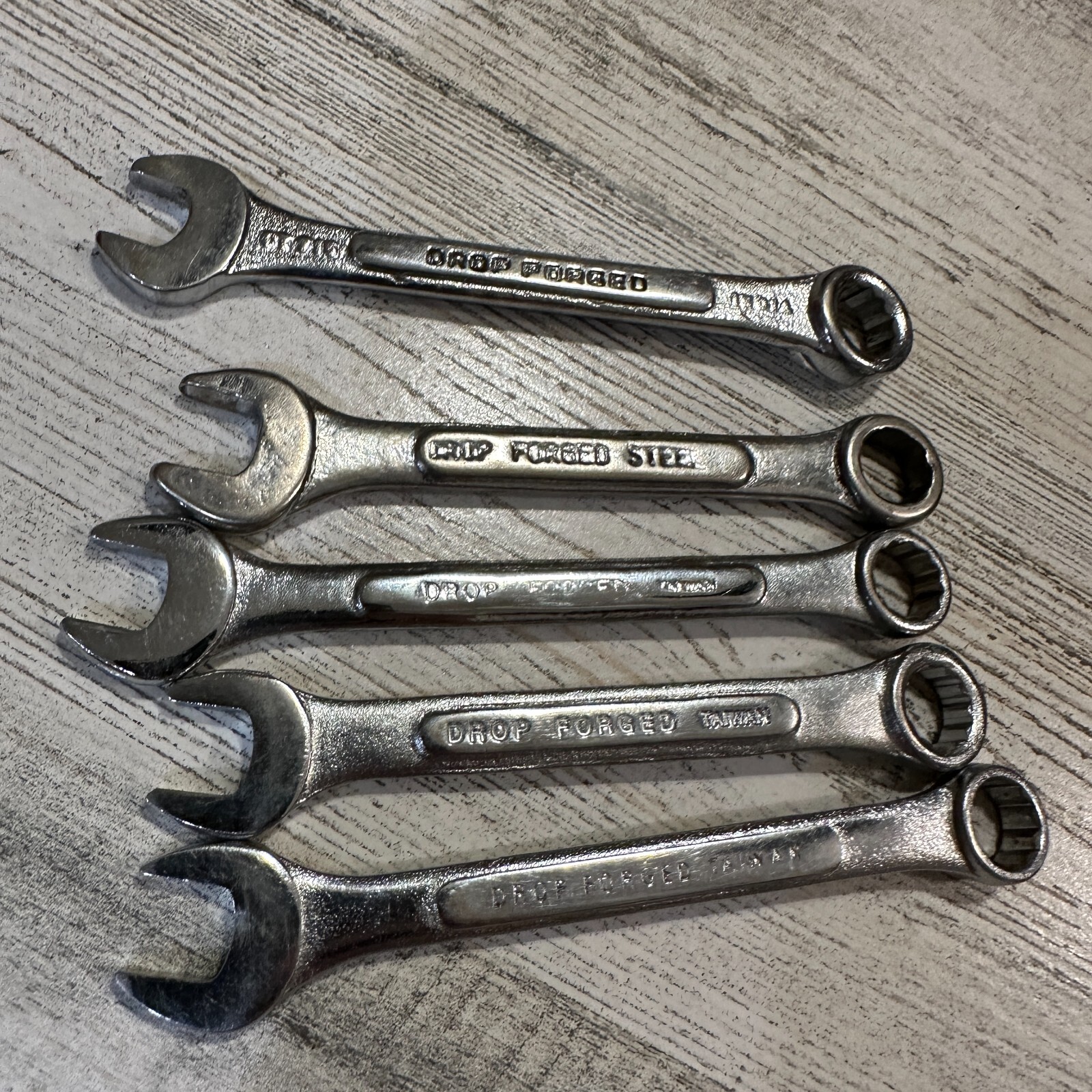 Generic 3/8″ 12 Point Combination Wrench 5″ Long Similar Lot of 5