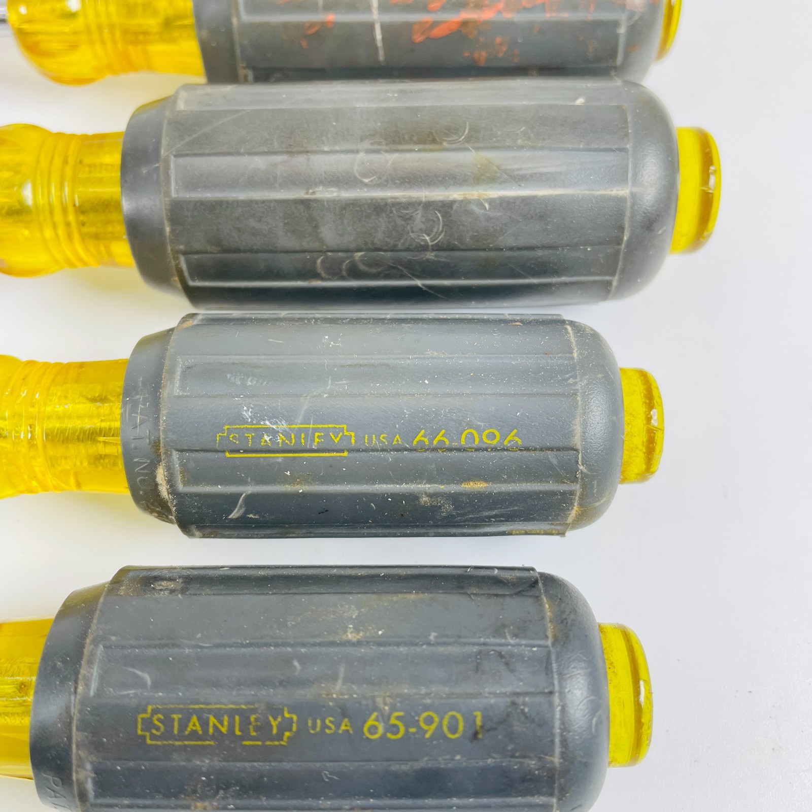 6 Stanley Contractor Grade Screwdrivers Cush Grip USA 66-010 65-901 66-096 Set