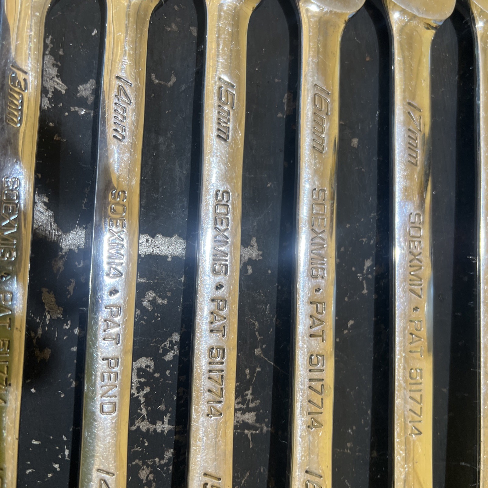 Snap-on 10pc 12pt Metric Flank Drive Plus Combination Wrench Set SOEXM710