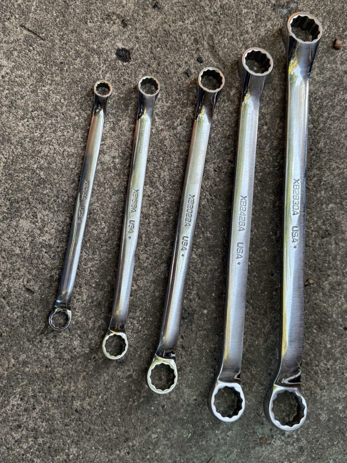 snap on XB2830A wrench set Of 5pc From 3/8”to 15/16”
