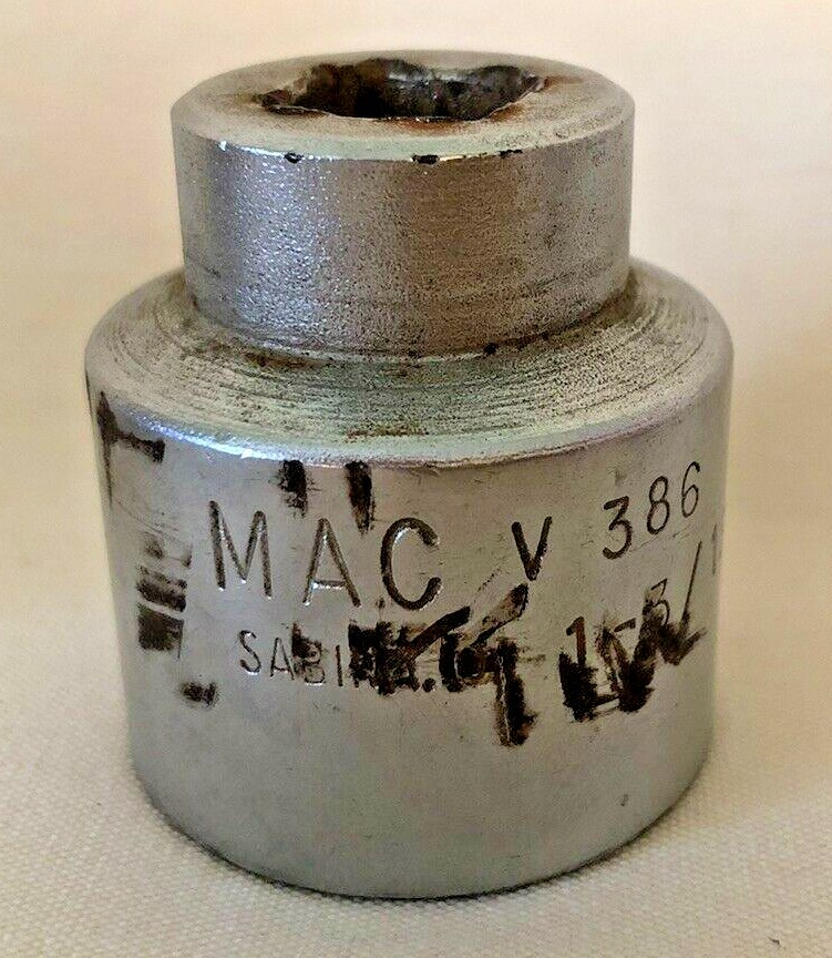 4 MAC Tools sockets (2) V386 1-3/16 V266 13/16 V146 7/16 SAE 6 Point 1/2″ Drive