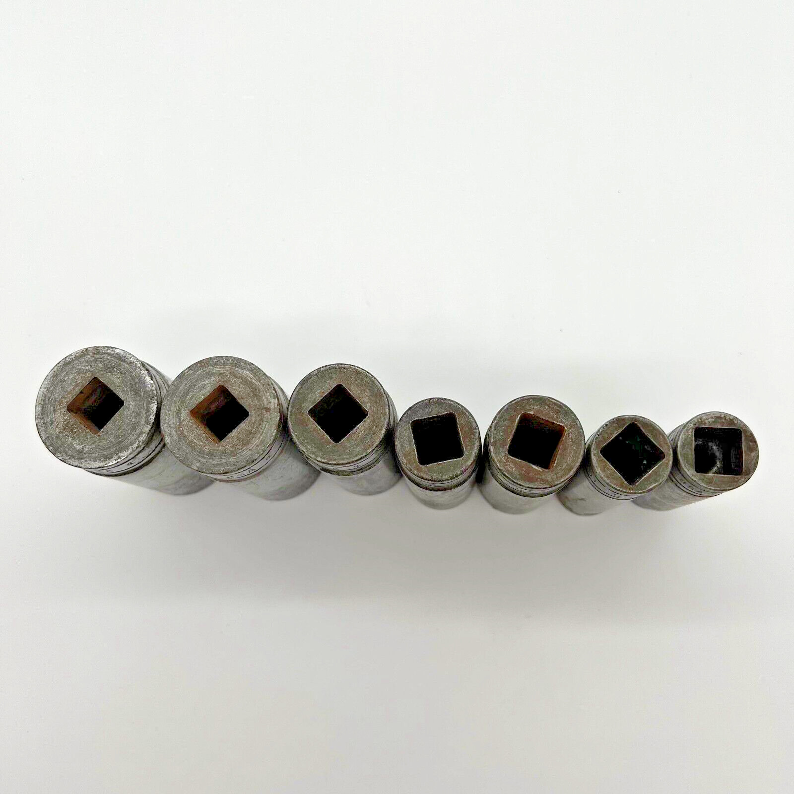 7 Vintage Snap-on Deep Socket 1/2 Driv S-201 S-341 S-361 S-301 S-241 S-261 S-101