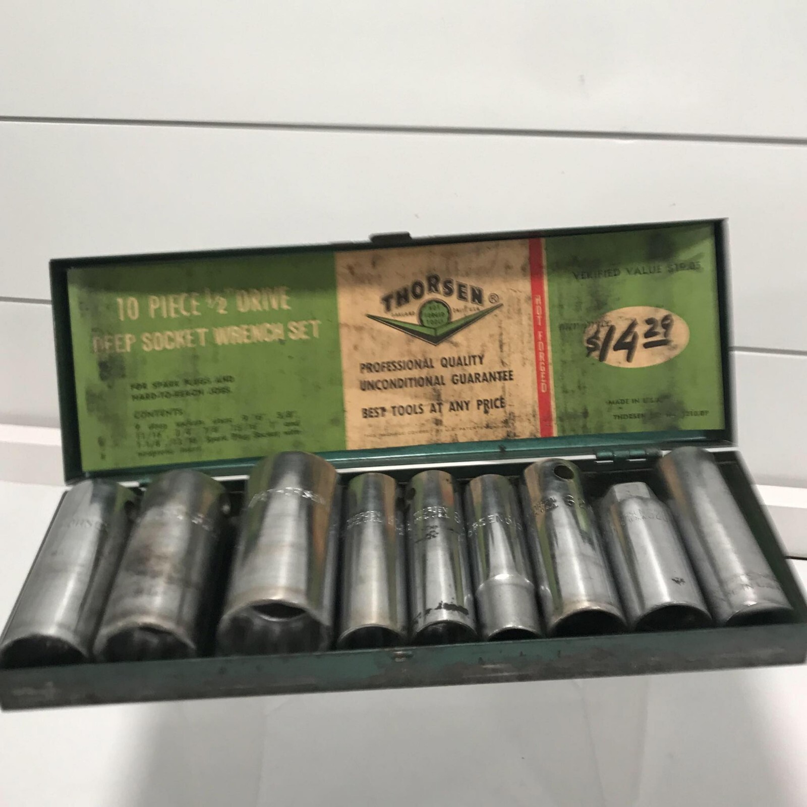 Giller Thorsen Tools USA Mixed Socket Set Original Case Vtg *See Pictures*
