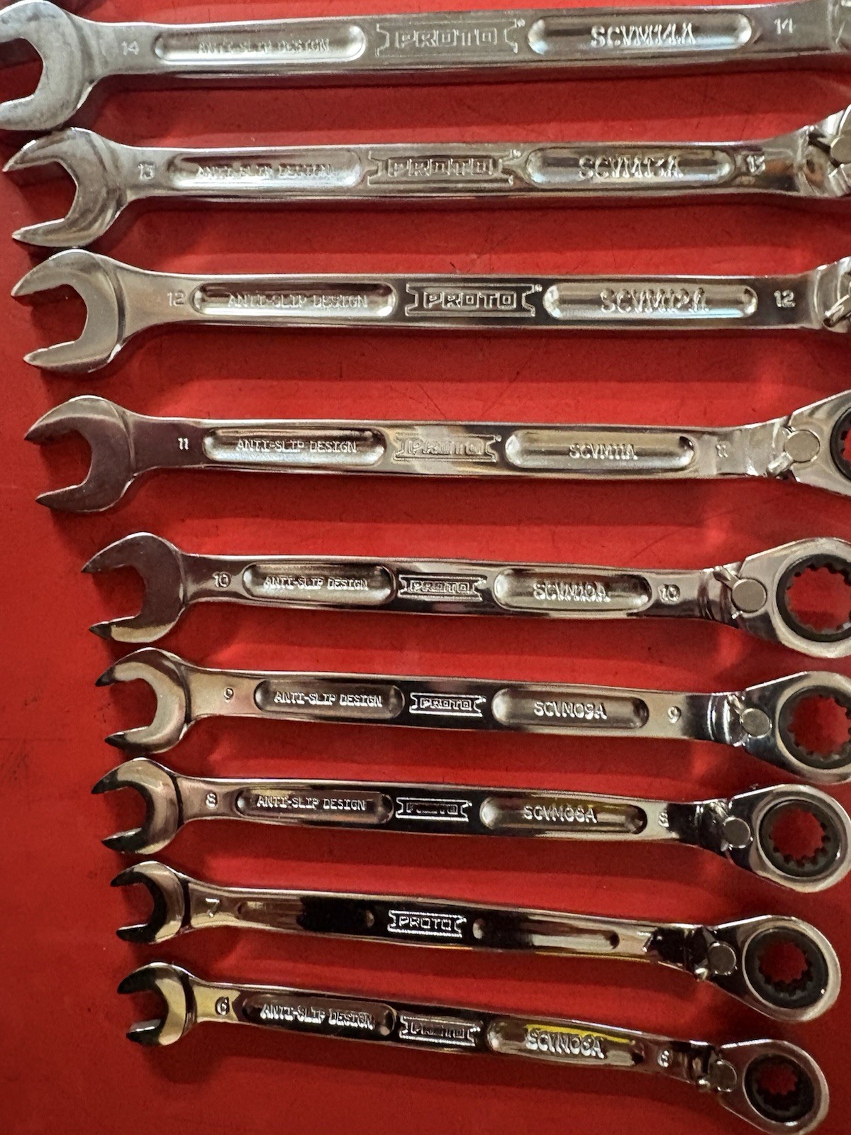 Proto 19 Piece Metric Ratcheting Combo Wrench Set MADE IN USA