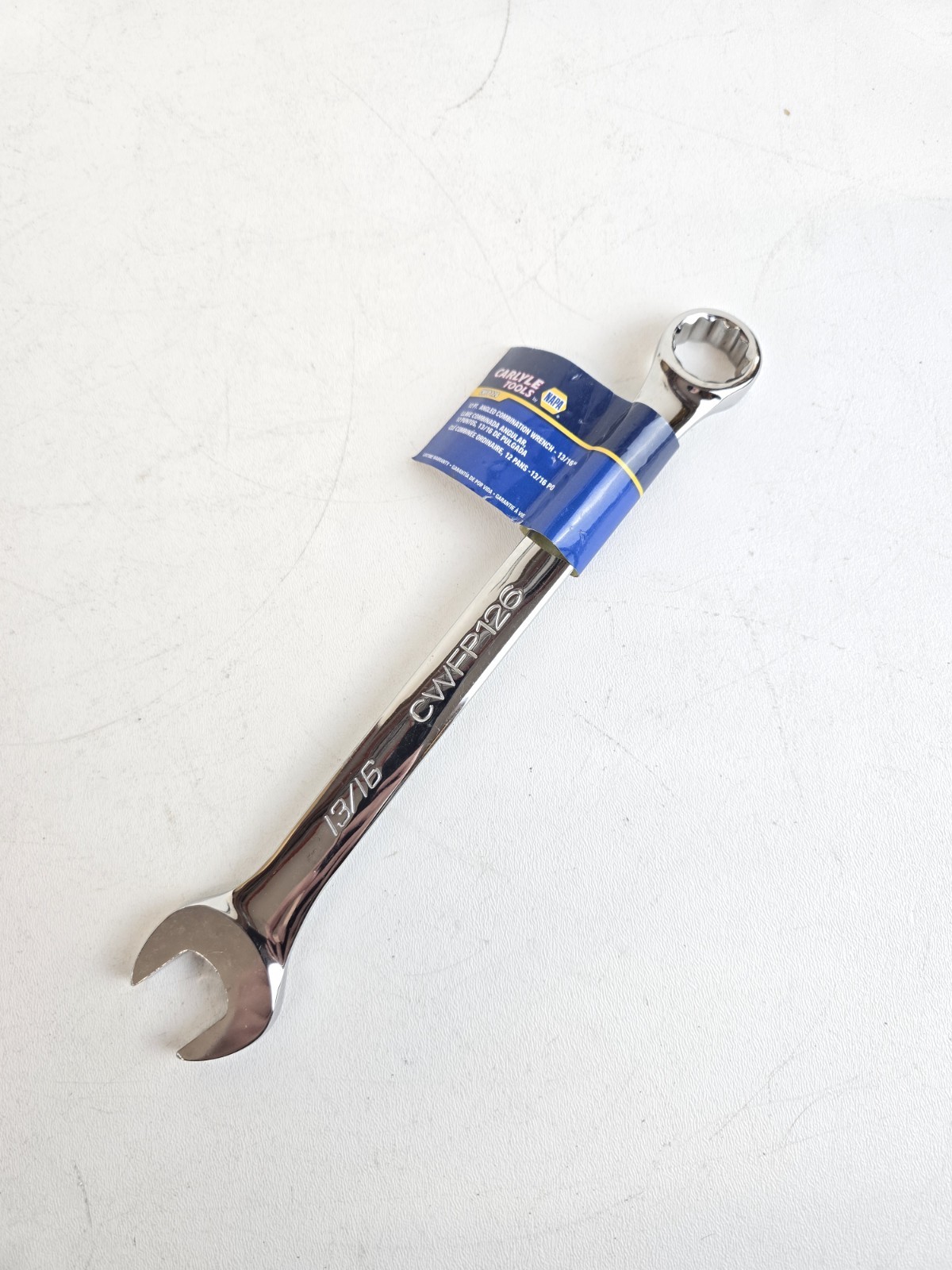 NAPA Carlyle SAE Combination Wrench 12 Pt 13/16″ CWFP126 Polish Chrome
