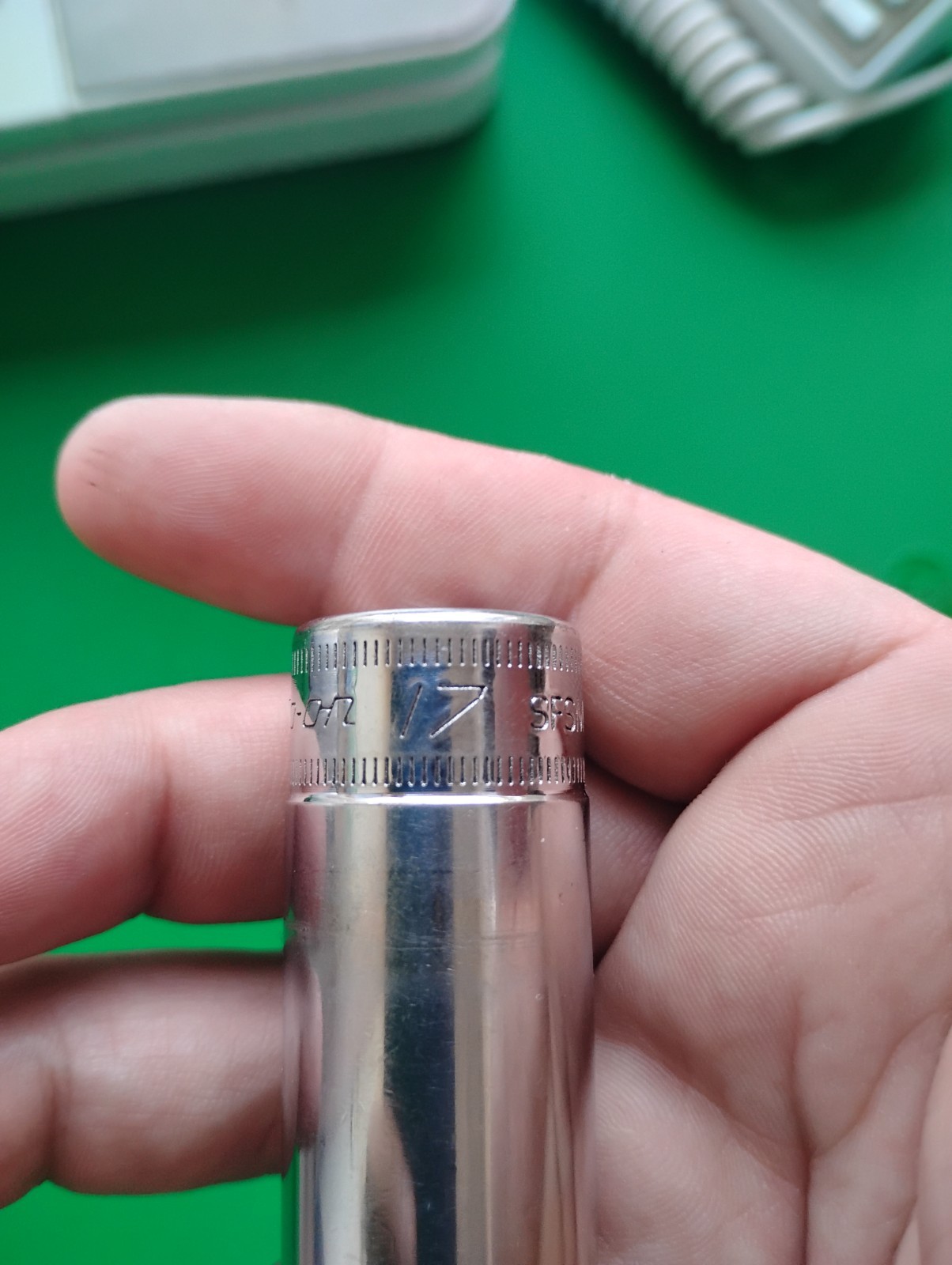 Snap On SFSM17 3/8” Drive 17mm Deep Chrome 6 Point Socket Pre-owned