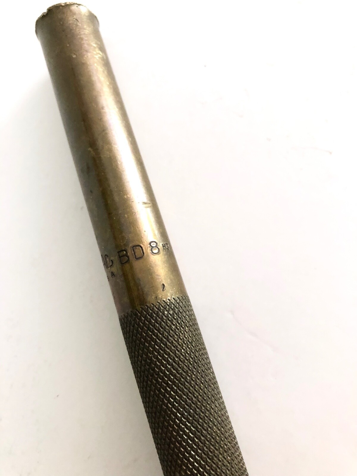 Vintage Mac Tools BD8 Brass Drift Punch 8 Inches Knurled Handle 3/4″ USA
