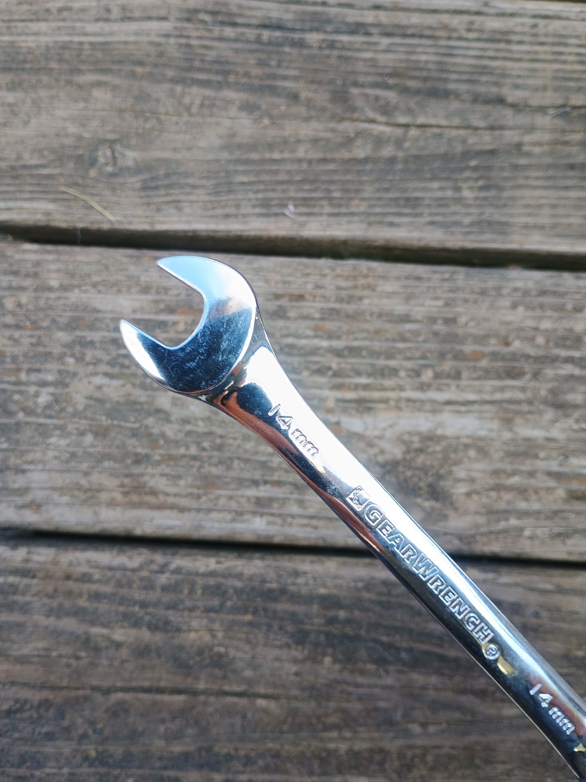 Gear Wrench 14mm Combination Wrench 12 Point Polished Chrome 7.5″ Long