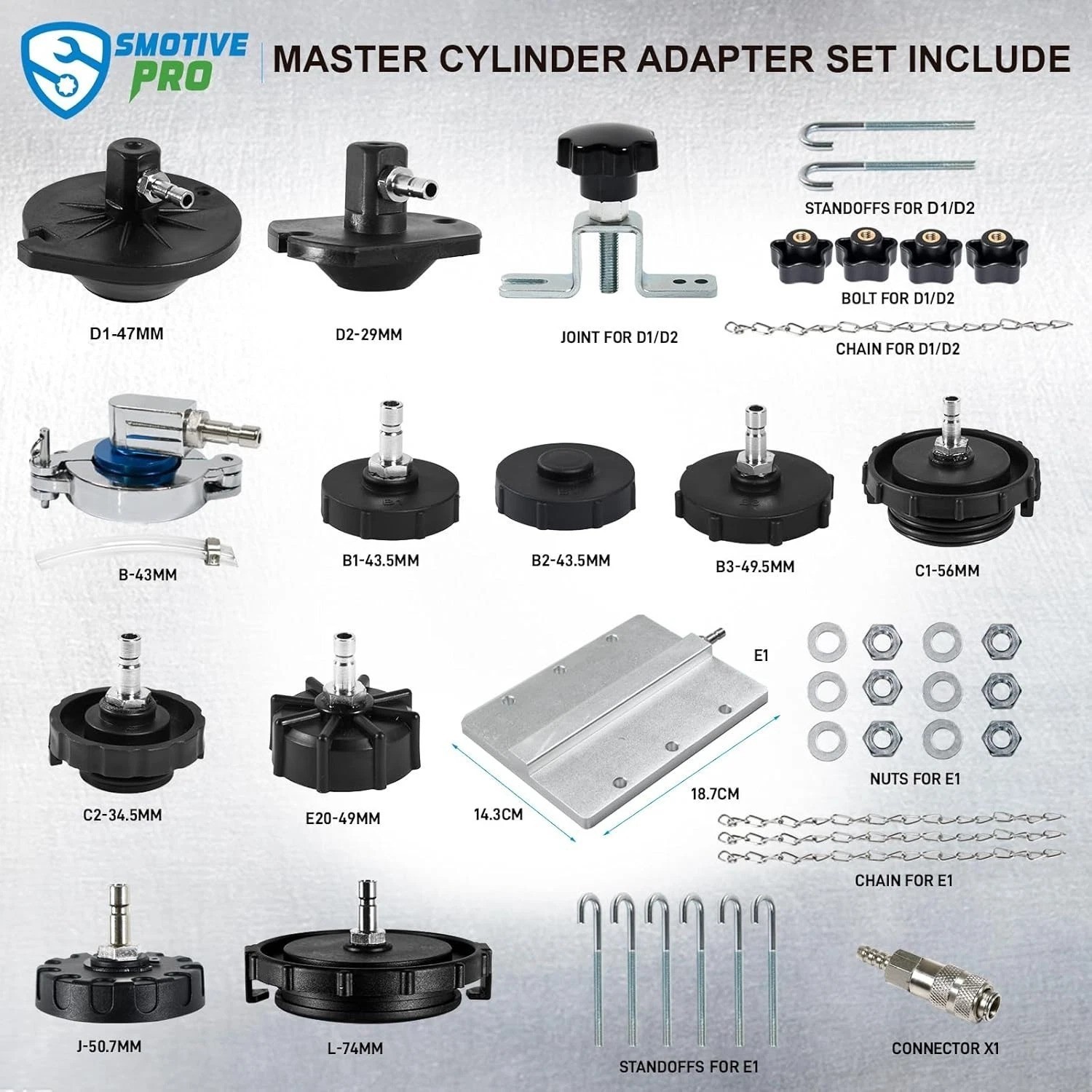 Comprehensive Brake Master Cylinder Bleeder Kit – 12 Adapters for Most Vehicles