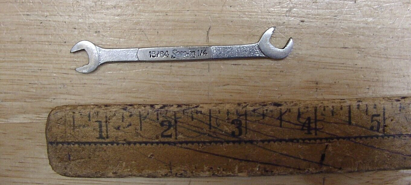 Vntg Snap-On DS 1516 USA 15/64″ X 1/4″ X 3-5/16″ Open End Wrench,1965 Date Code