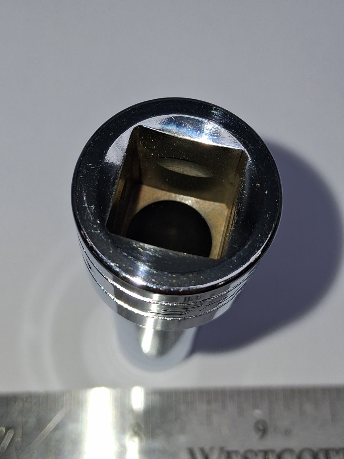 Snap-on Tools 7/16″ Chrome Deep 6pt Socket 1/2″ Drive TS141A USA Nice