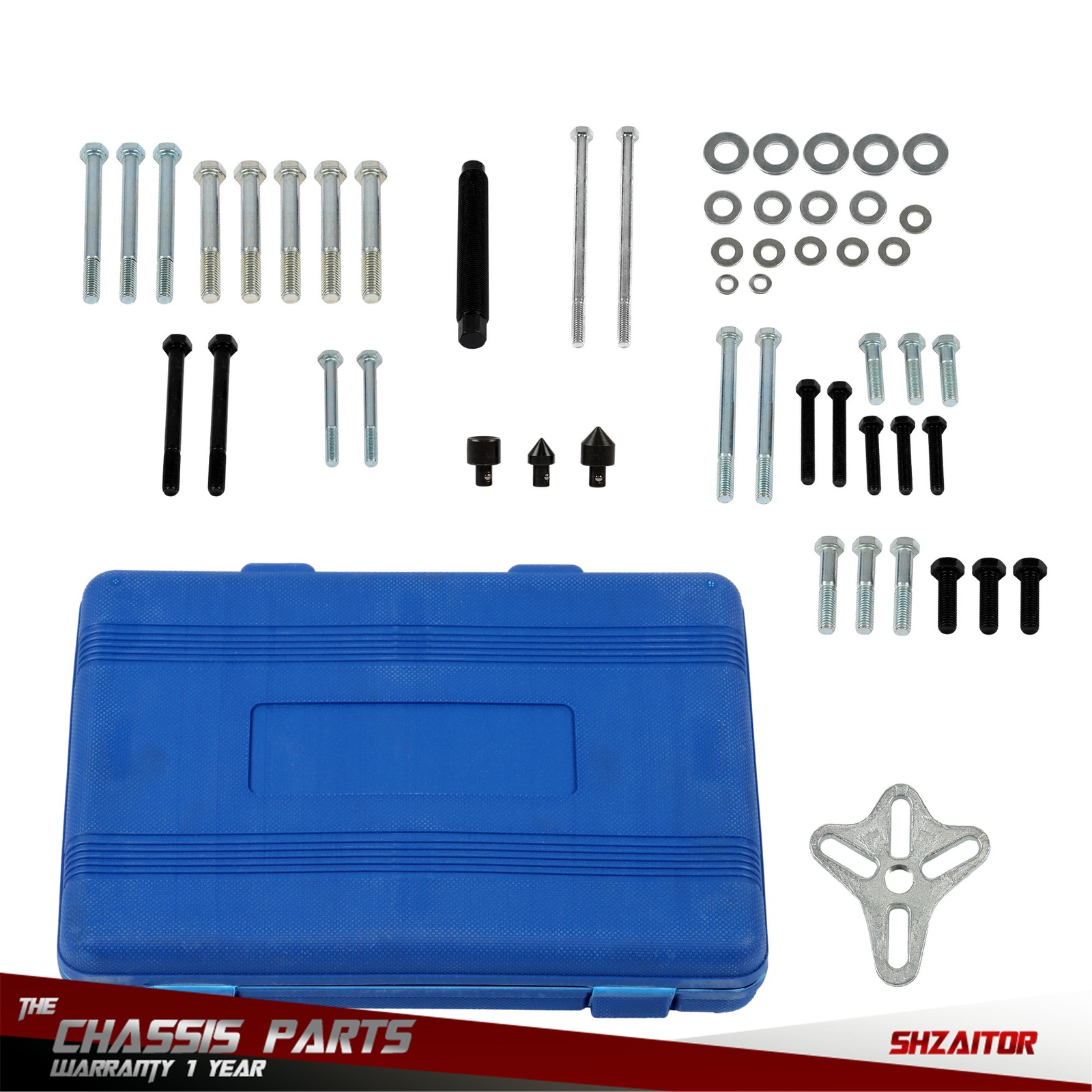 46Pcs Harmonic Balancer Puller Set Steering Wheel Gear Puller Crank Shaft Pulley