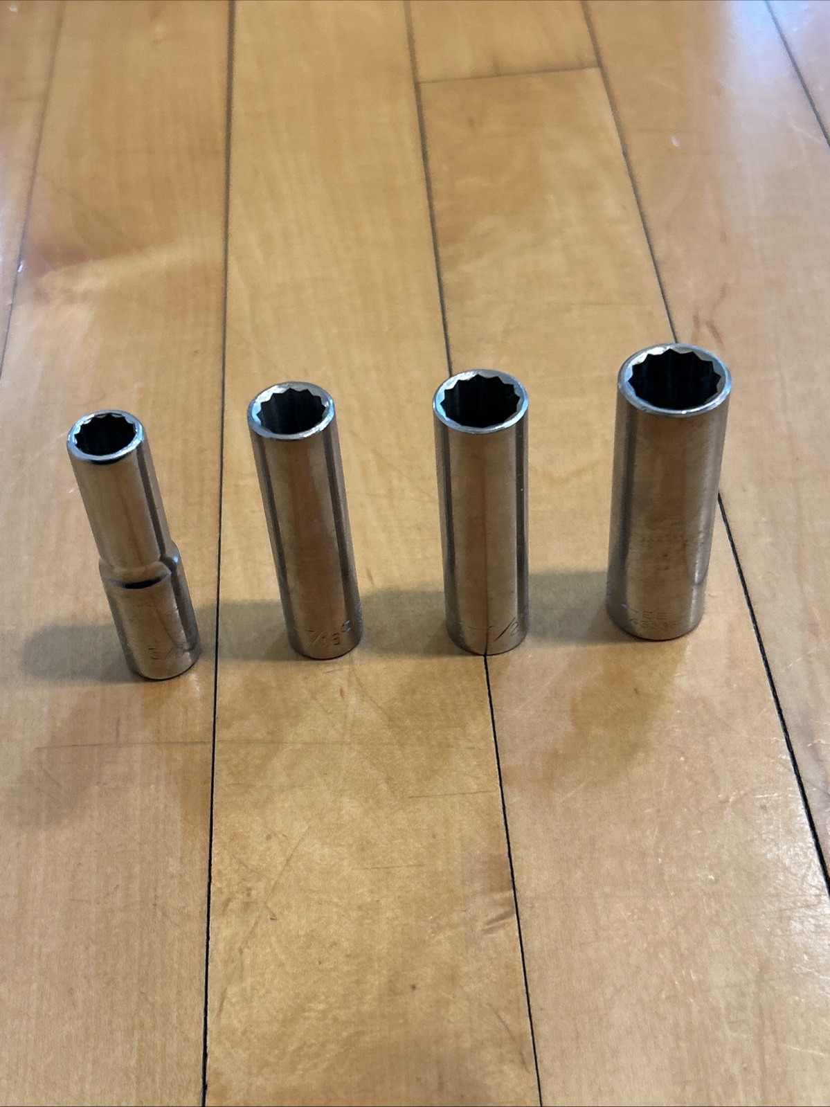 Craftsman EE Series Deep Well Sockets 12 Pt. 3/8″Dr. – 3/8″, 7/16″, 1/2″ 9/16″