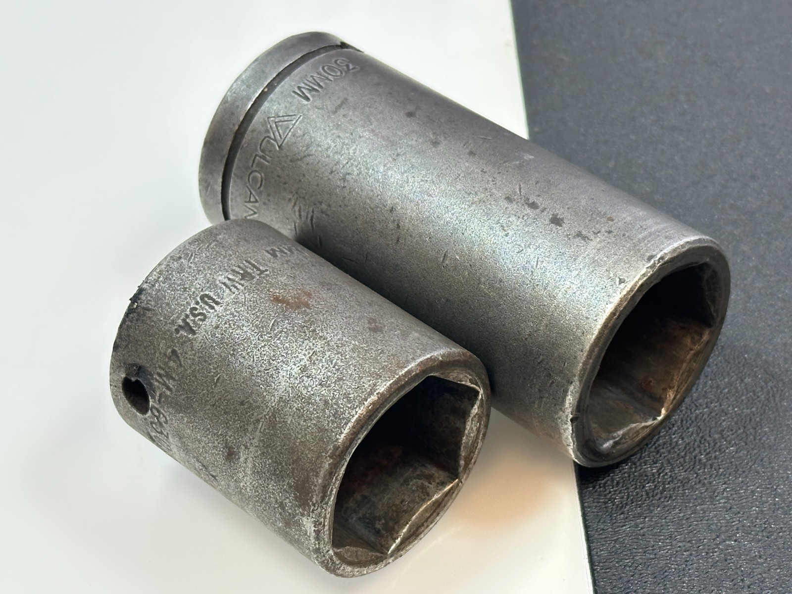 🇺🇸 2pc 30mm 6-Point Impact Socket Pair Lot, Vulcan 14M-630 & Williams 4M-630