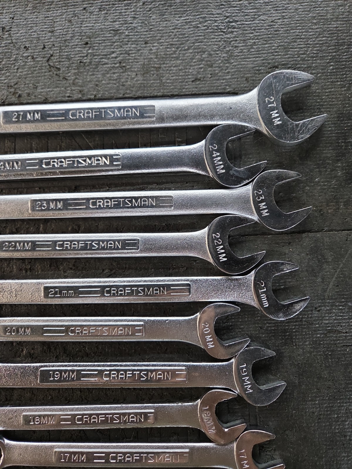 Vintage Craftsman USA 20 Pc Metric Combo Wrench Set V, VV 6-24 , 27mm.