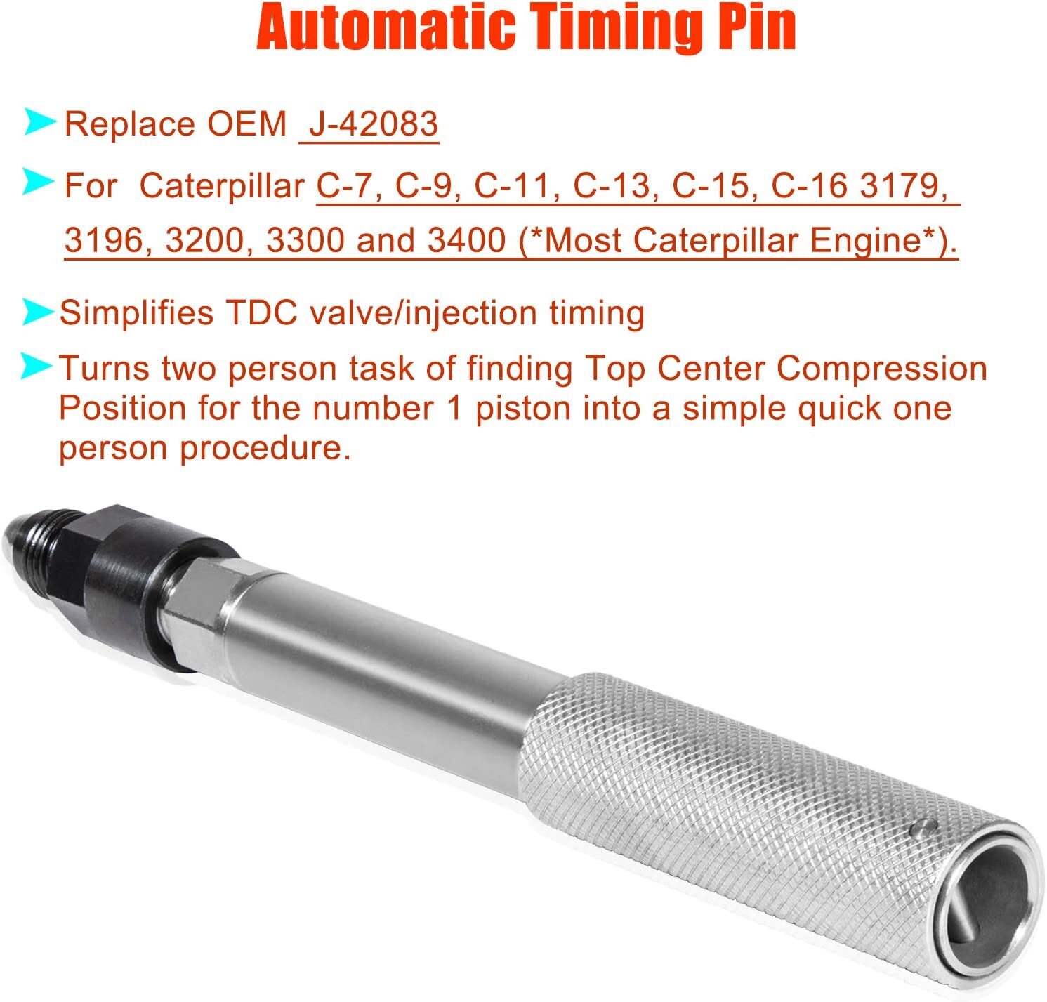for Caterpillar CAT Injector Height Adjustment Gauge Tool+Engine Barring Socket