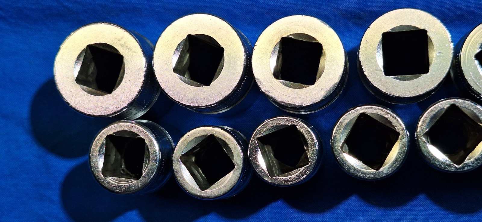 old logo 1981, 82 Snap-On 13pc 1/2″dr Metric shallow 6pt socket set 24mm-12mm